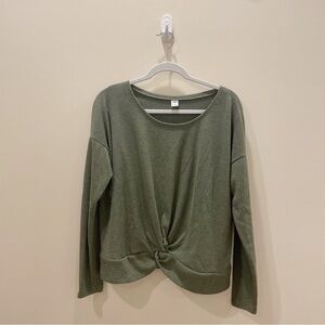 Old Navy Green Ribbed Sweater